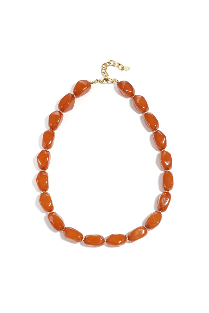 Ketting met organische kralen