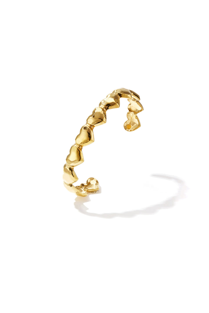 Bangle met gedeukte hartjes