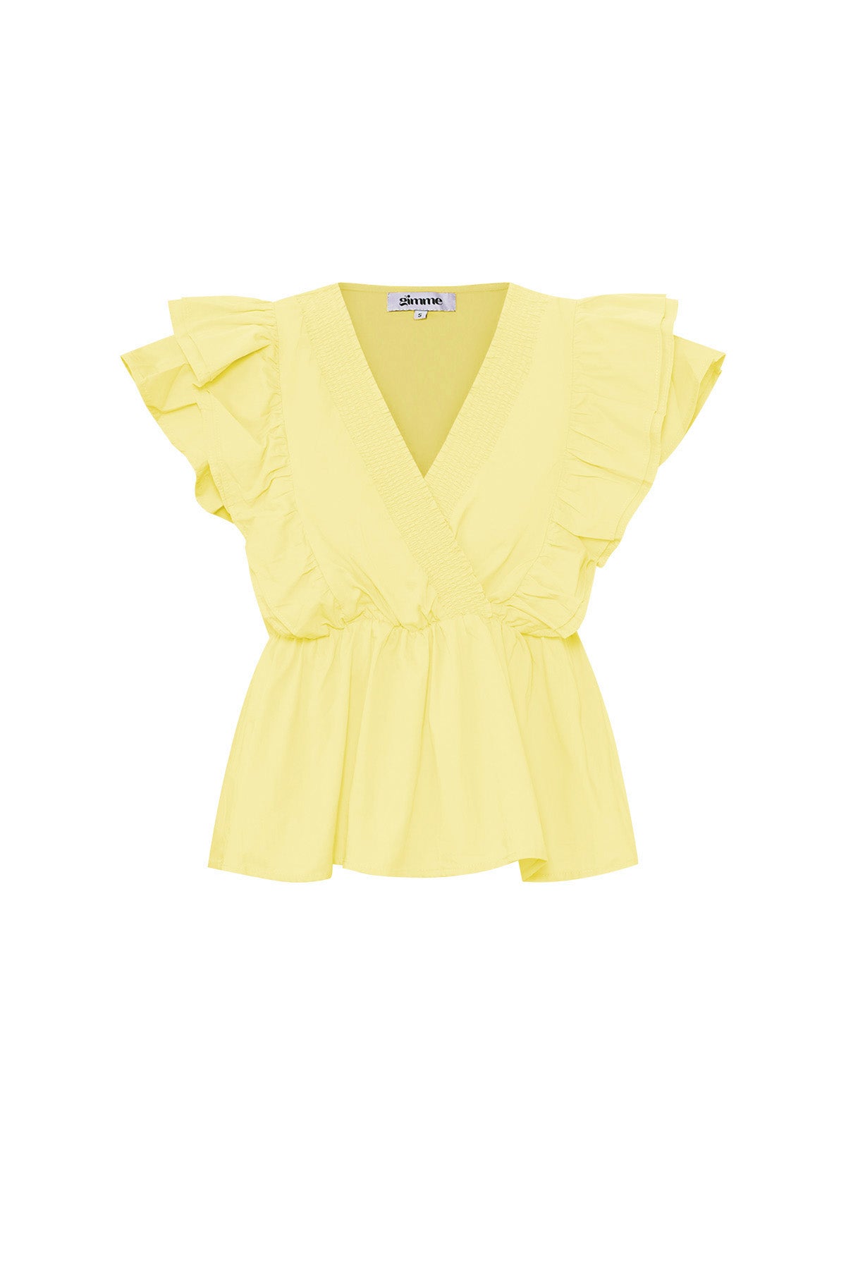 Geweven mouwloze top elegant ruches rand solide kleur lente/zomer