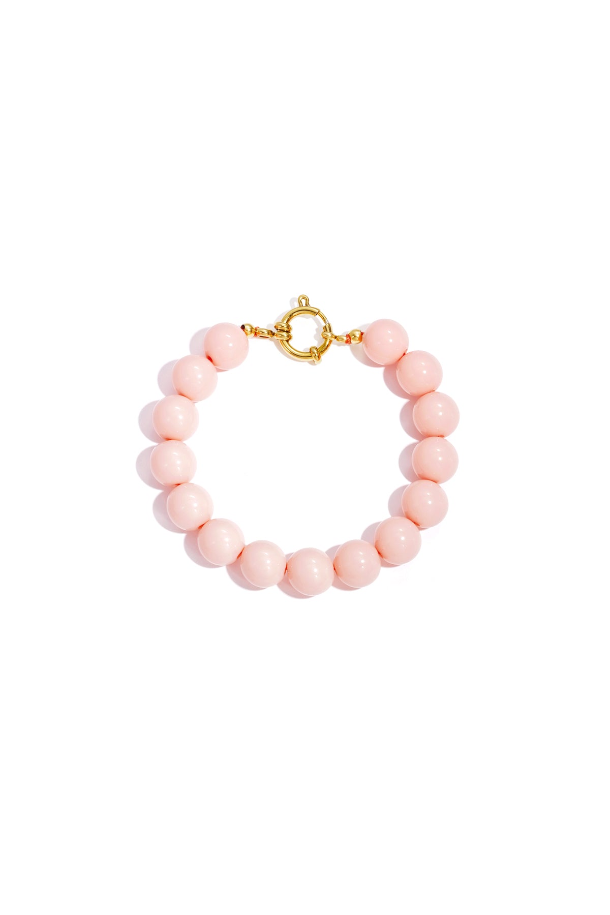 Armband met medium kralen en frontsluiting-12mm