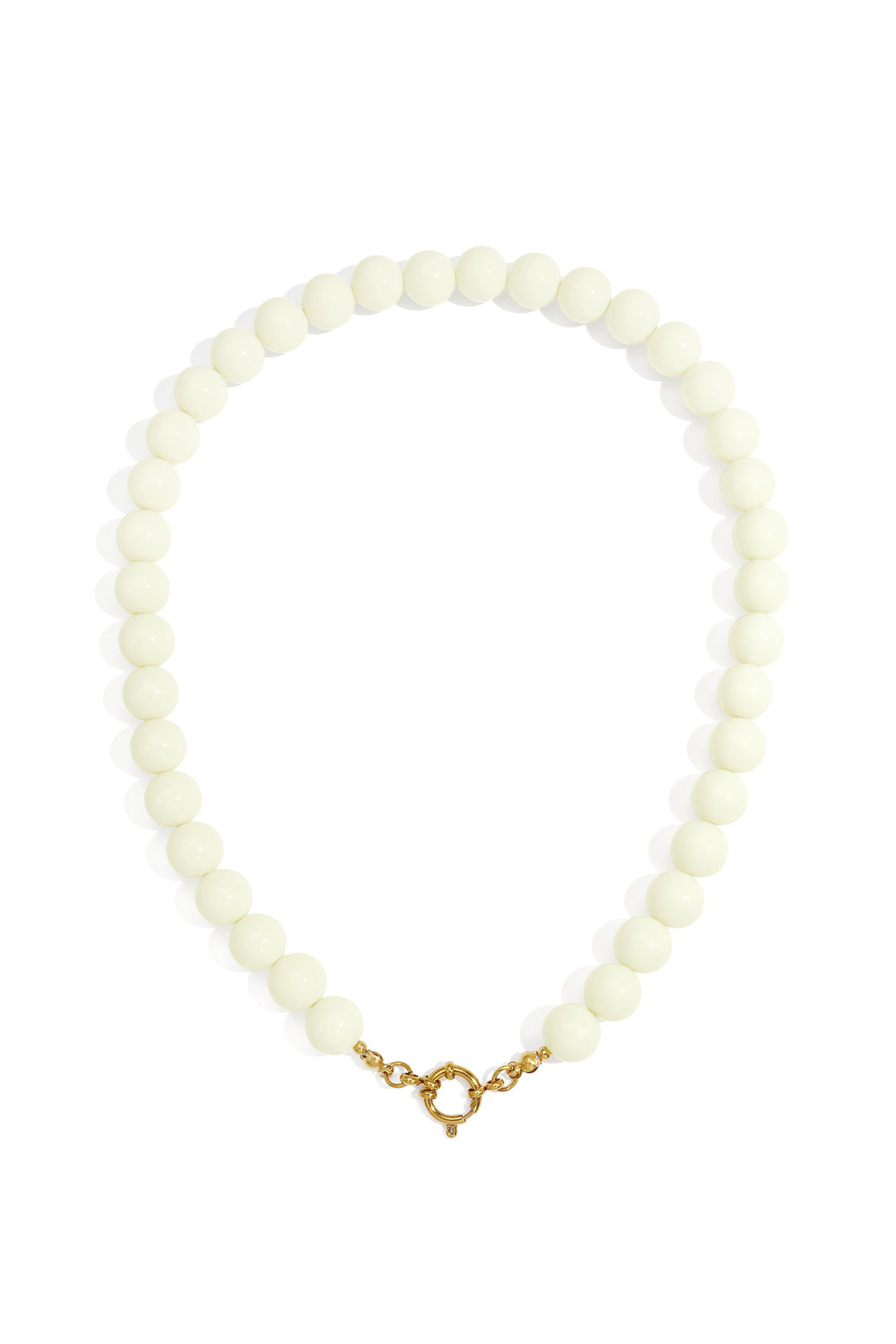 Ketting met kralen en frontsluiting-12mm