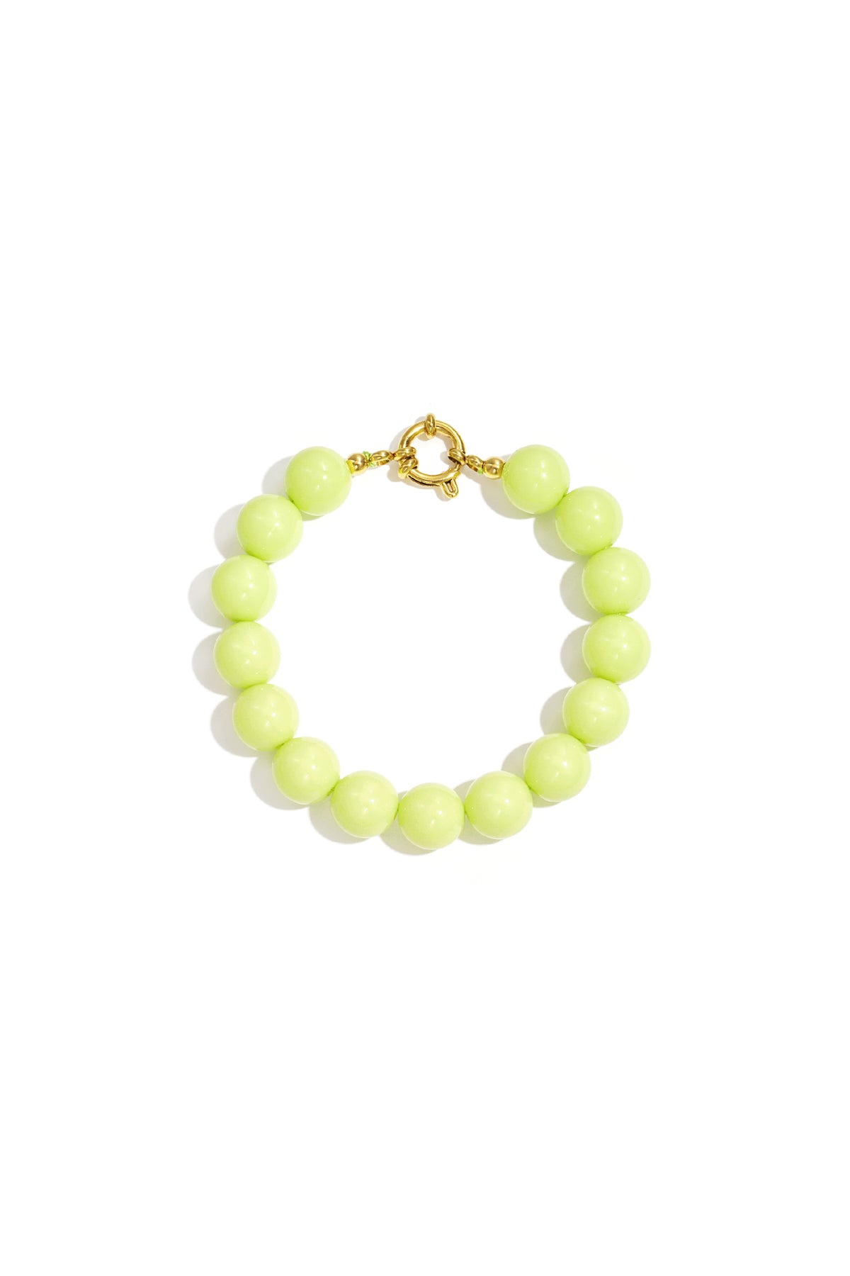 Armband met medium kralen en frontsluiting-12mm