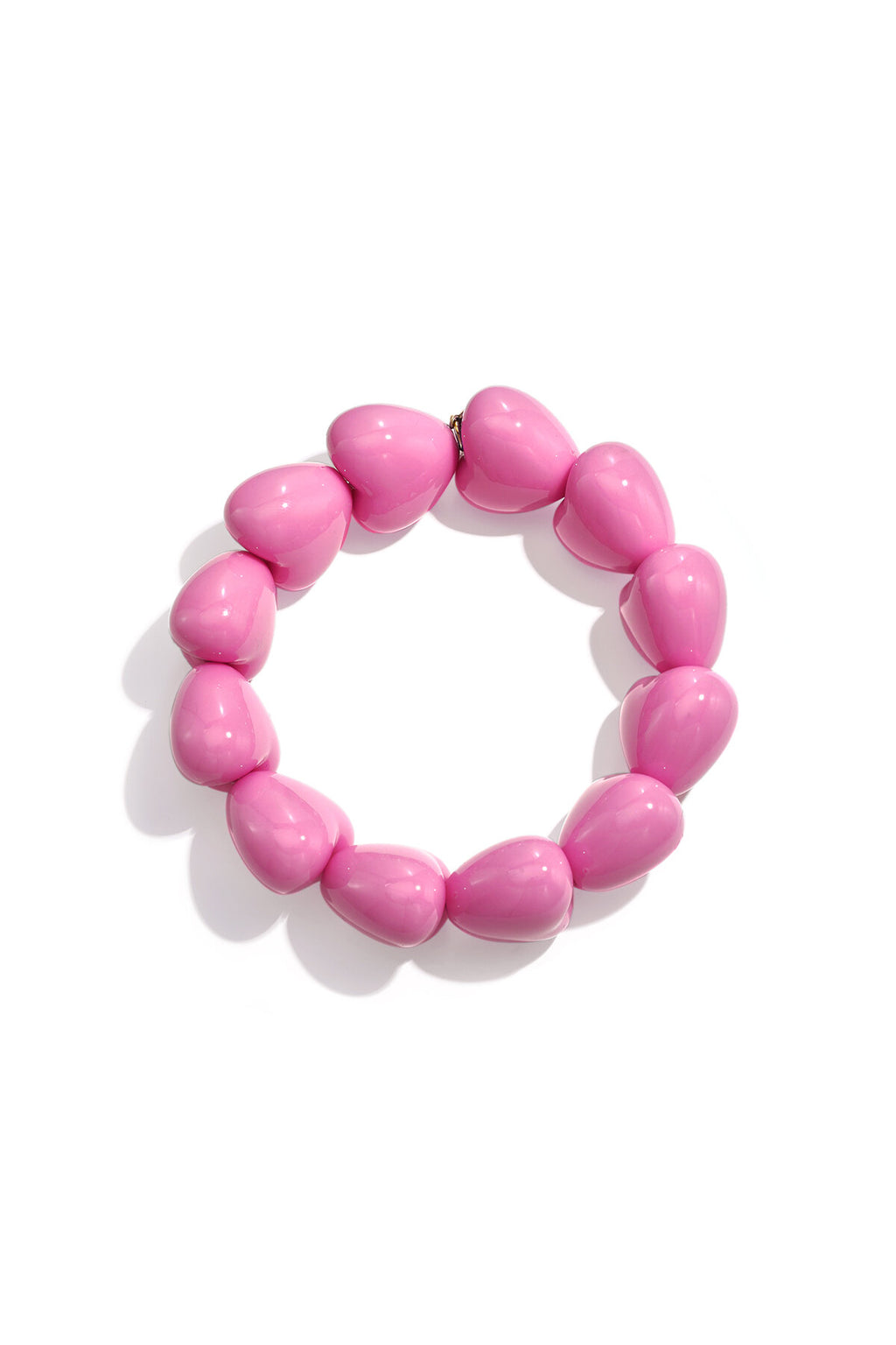 Armband met chunky harten kralen