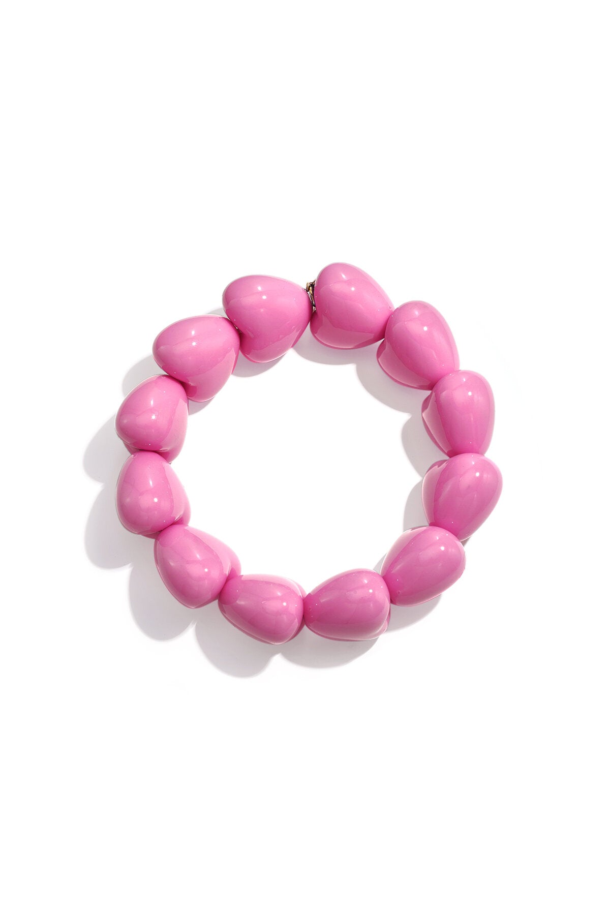 Armband met chunky harten kralen