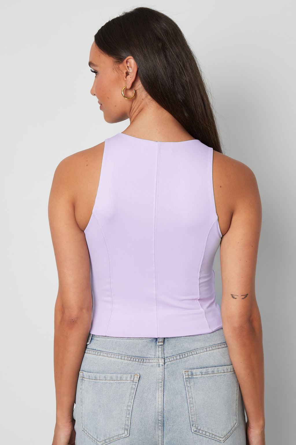 Gebreide Nylon Vrouwen Mouwloze Top Lente/Zomer Basis Solide Kleur