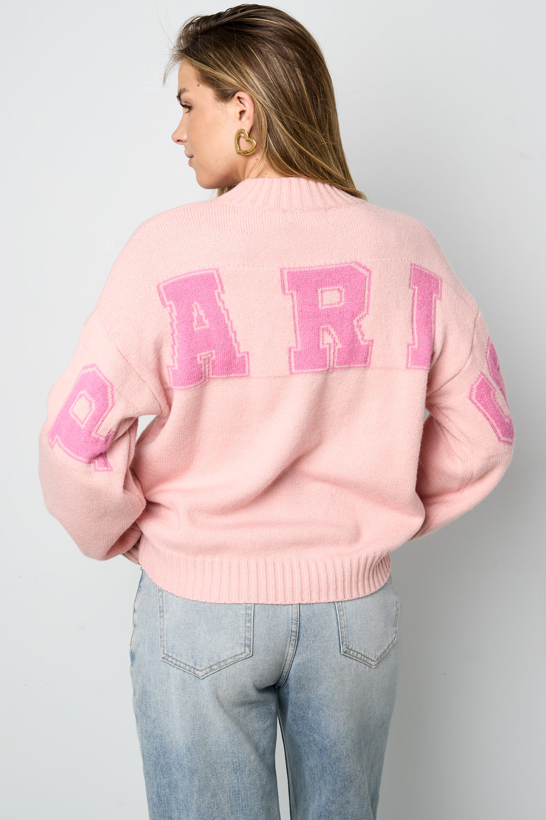 Gebreide Polyestervezel Vrouwen Trui Casual Letters
