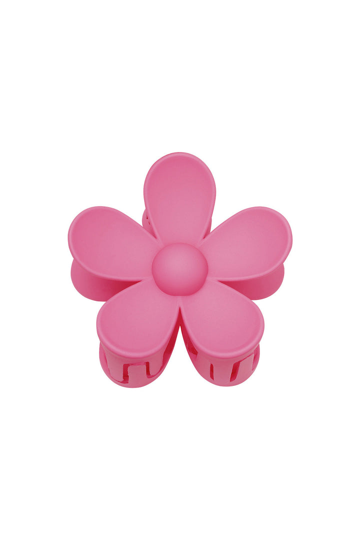 Effen kleur matte madeliefje bloem haarklem fuchsia Resin