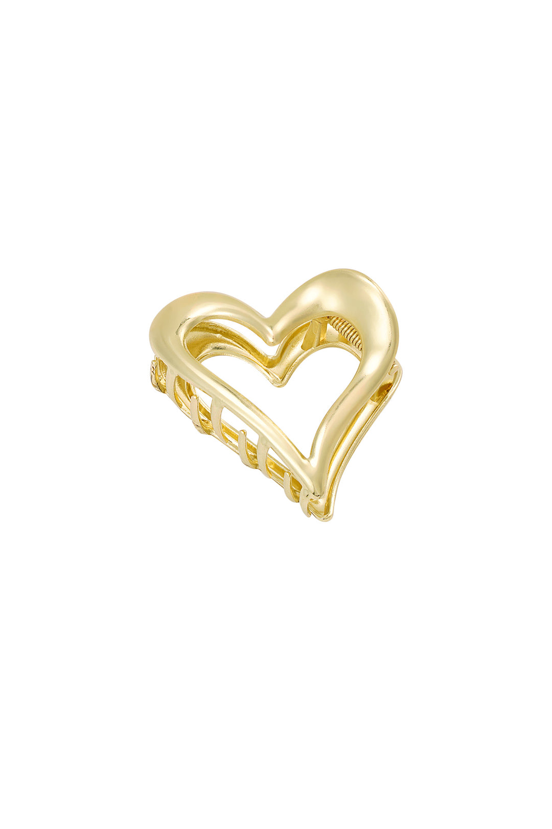 Zilveren hart haarclip