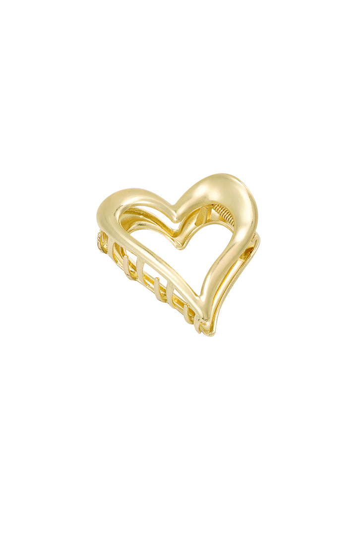 Zilveren hart haarclip