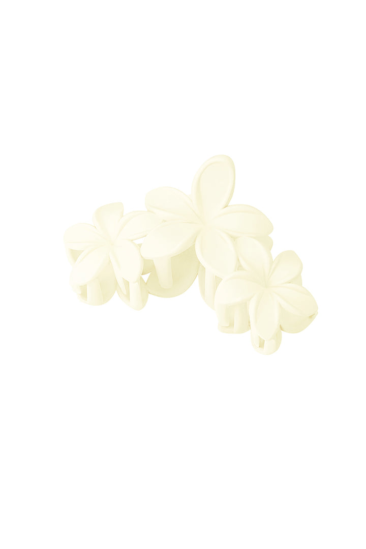 haarclip met grote bloemen - suikerspin roze