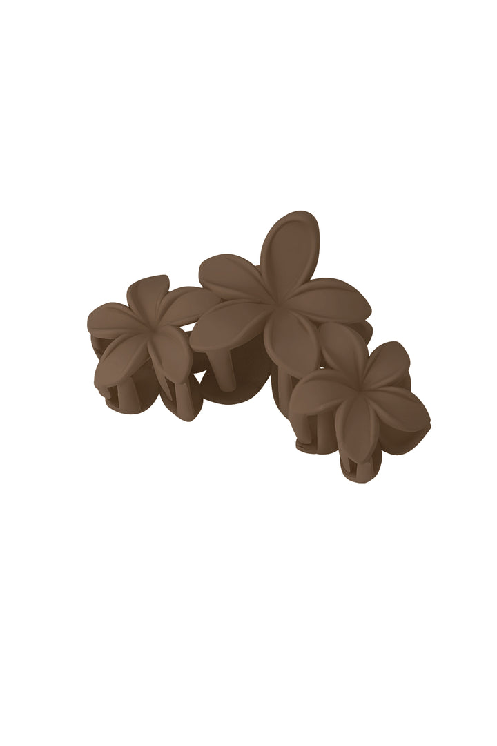 haarclip met grote bloemen - suikerspin roze