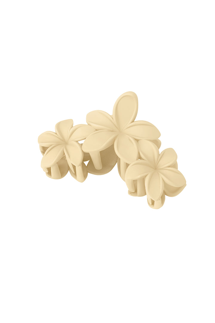 haarclip met grote bloemen - suikerspin roze