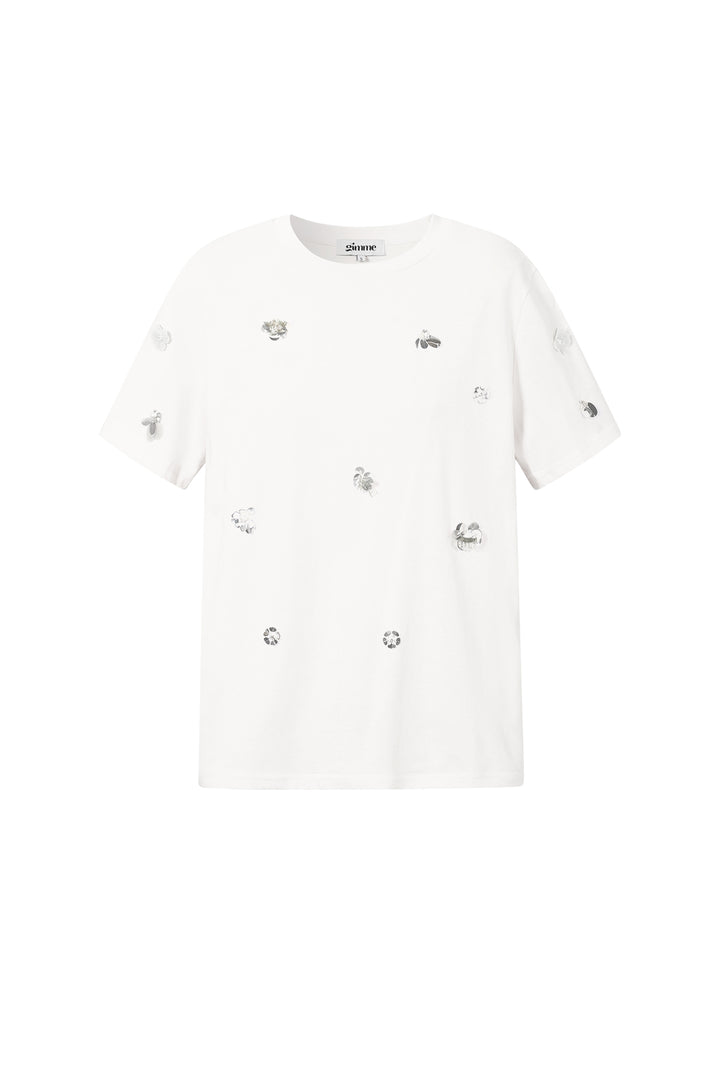 T-shirt met pailletten