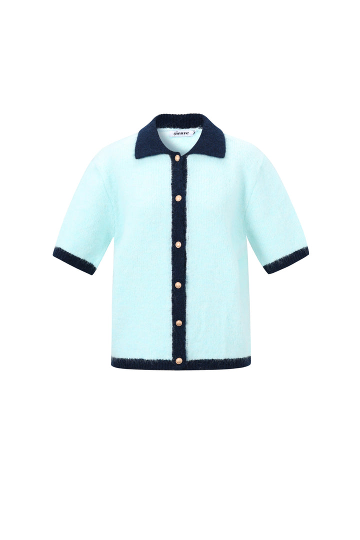 Gebreide Polyestervezel Vrouwen Trui Casual Kleurcontrast