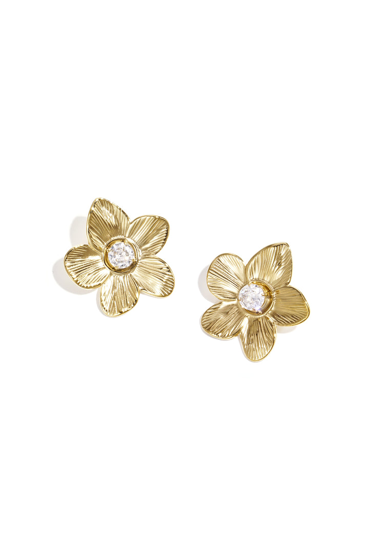 Roestvrijstalen oorknopjes met bloemmotief, casual en eenvoudig voor dagelijks gebruik, dames sieraden