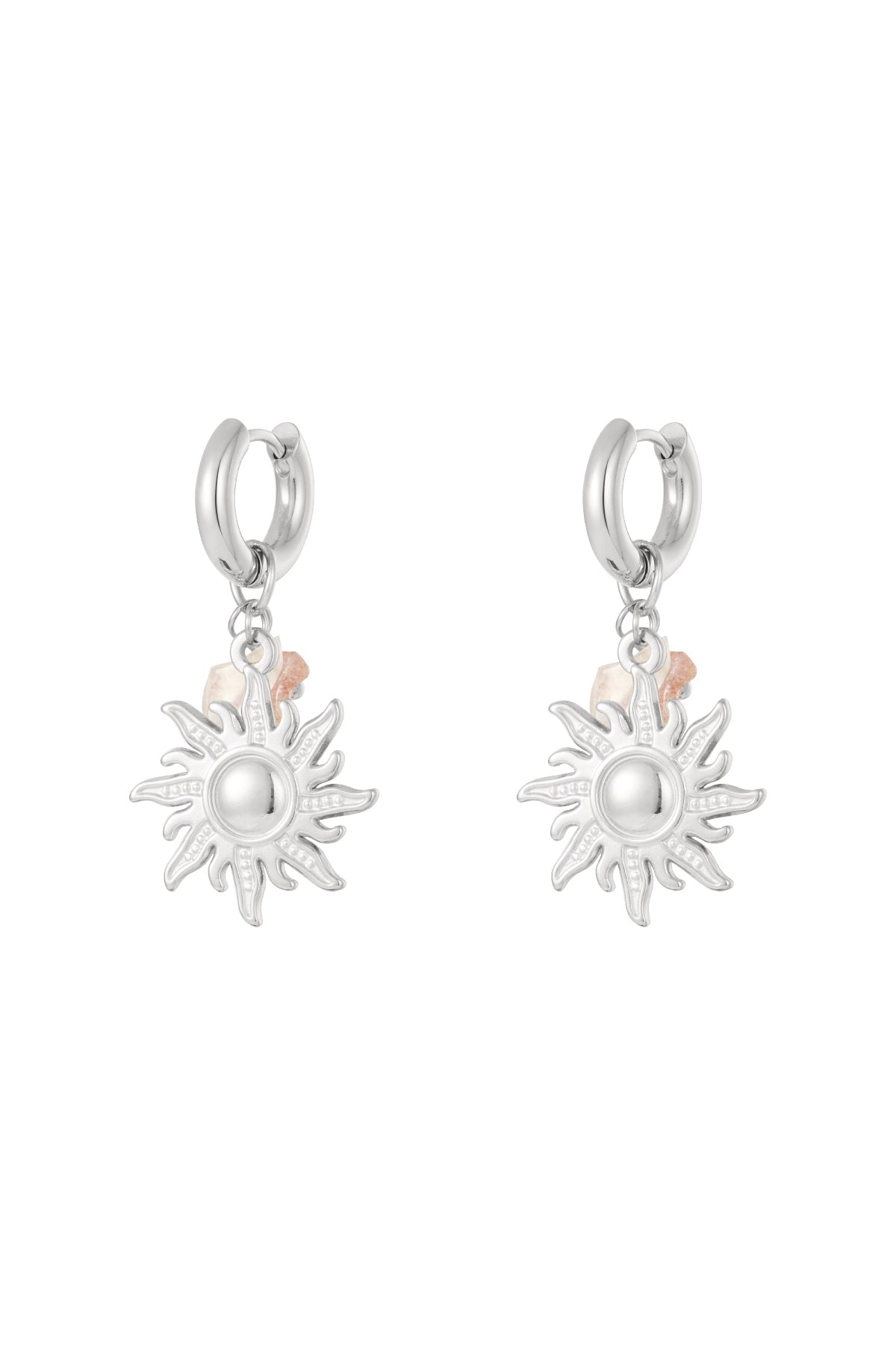 Oorbellen van roestvrij staal met zon/maan, casual, dagelijks, eenvoudig, serie, damessieraden