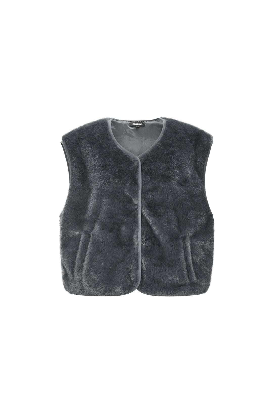 Mouwloos vest van imitatiebont