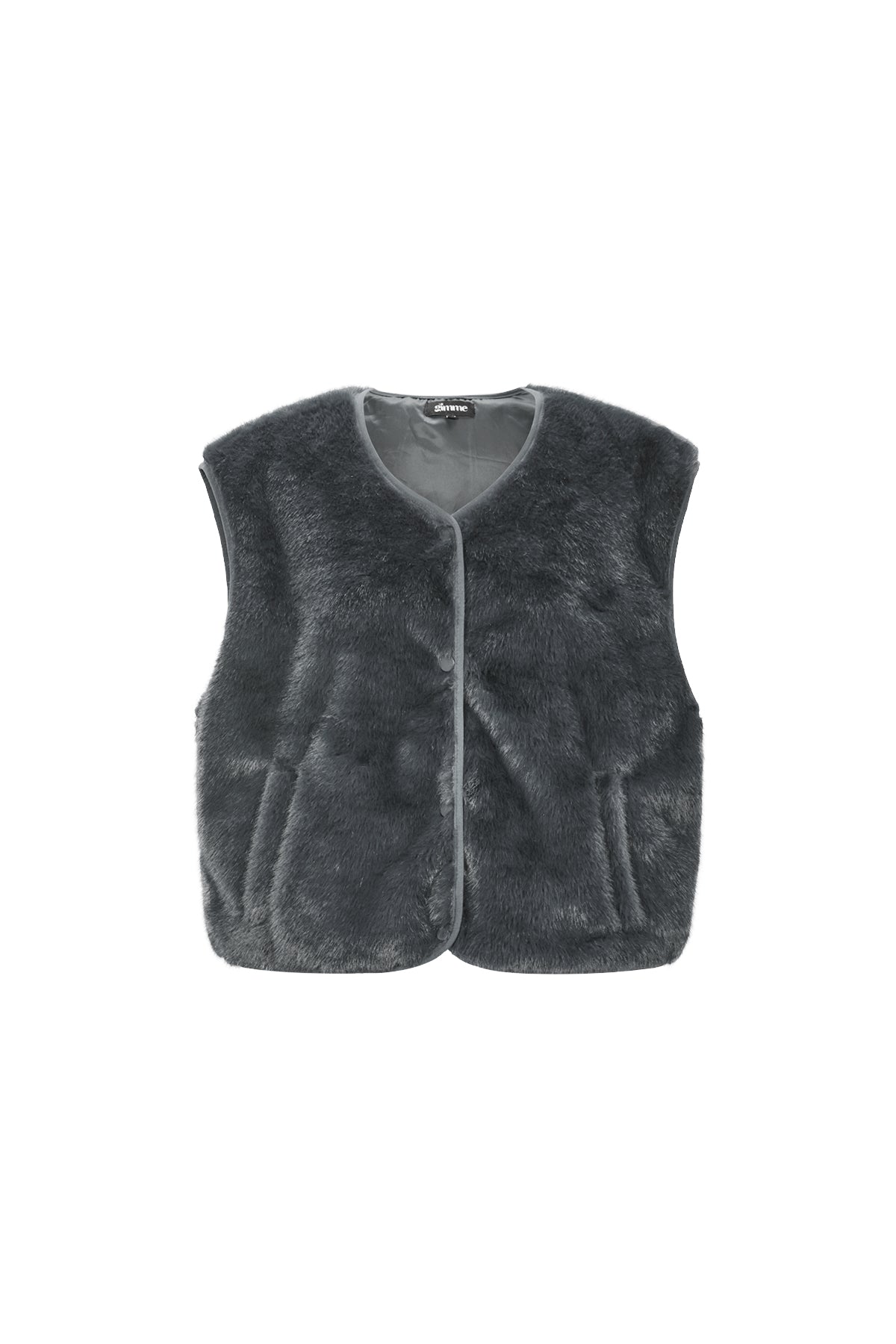 Mouwloos vest van imitatiebont