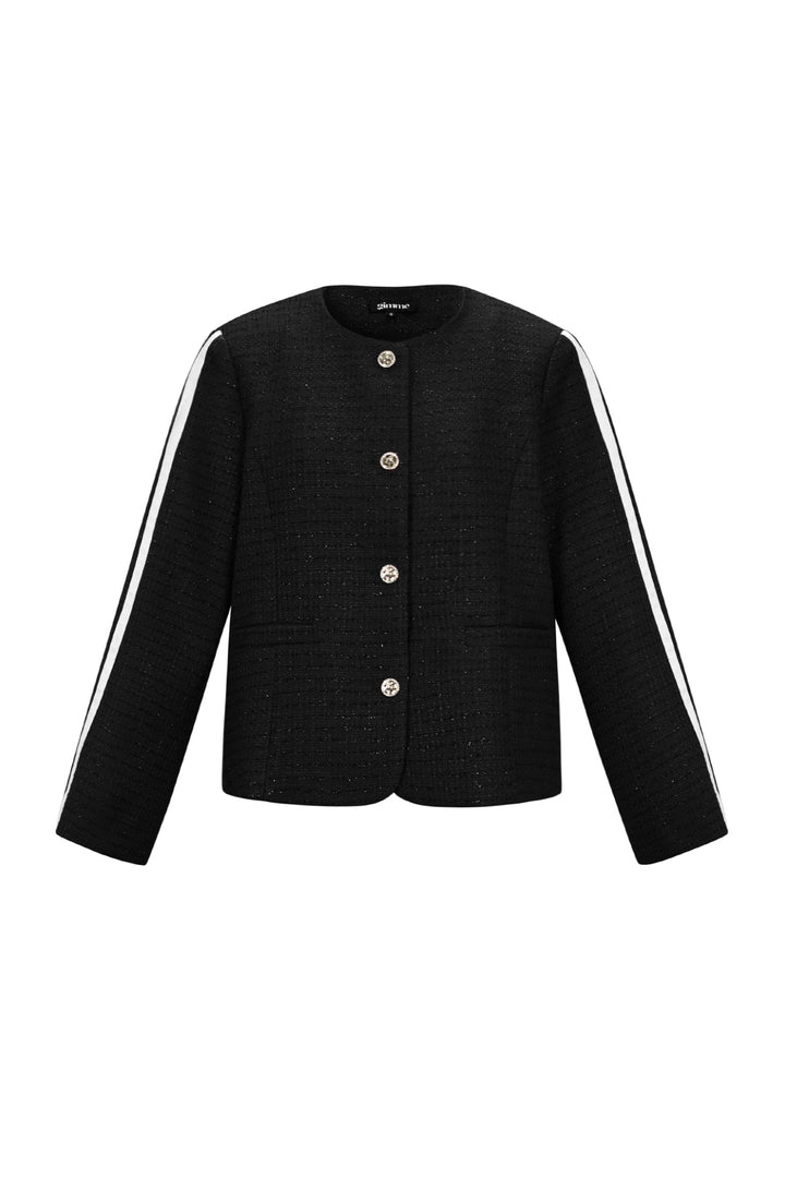 Geweven Polyestervezel Vrouwen Jas Elegant Ruit Herfst/Winter