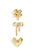 Roestvrijstalen hartvormige broche uit de Simple Daily Simple-serie voor dames.
