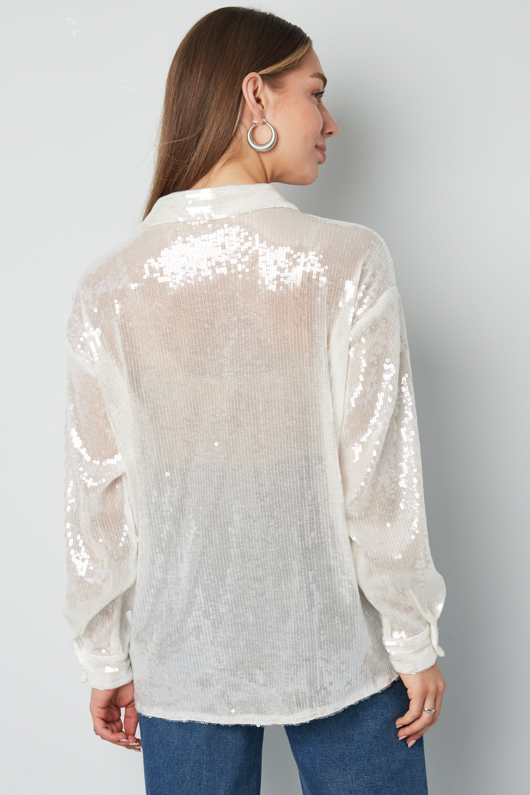 Geweven Polyestervezel Vrouwen Overhemd Elegante Solide Kleur Lente/Zomer