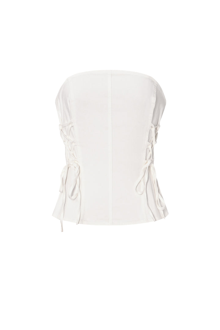 Geweven Katoen Vrouwen Denim Top Elegant Solide Kleur Lente/Zomer