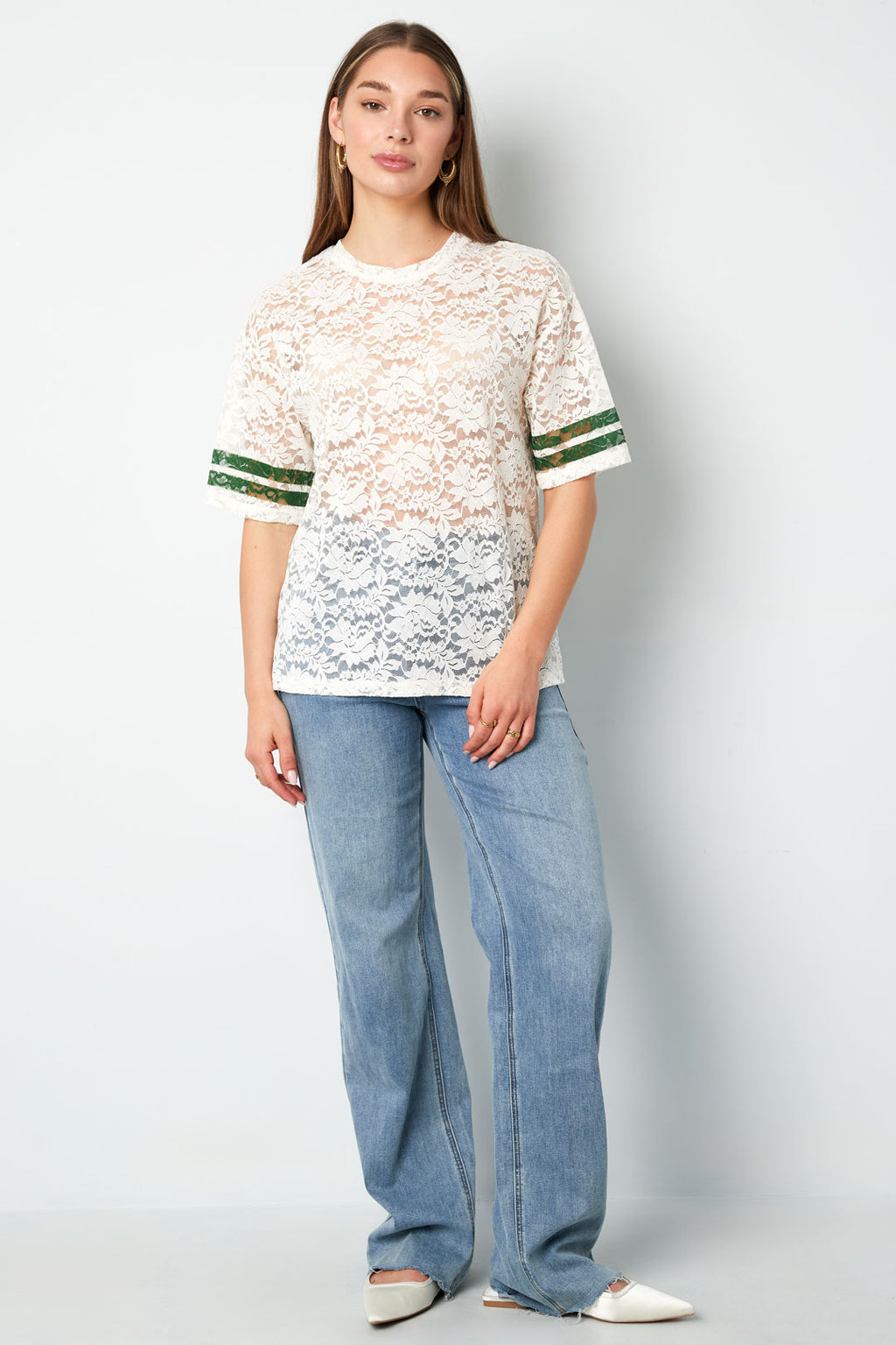 Polyestervezel Vrouwen T-shirt Sporty Kleurcontrast