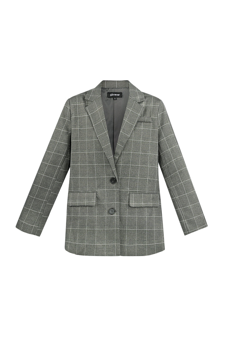 Polyestervezel Vrouwen Suit Set Conservatief Geruit Herfst/Winter