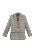 Polyestervezel Vrouwen Suit Set Conservatief Geruit Herfst/Winter