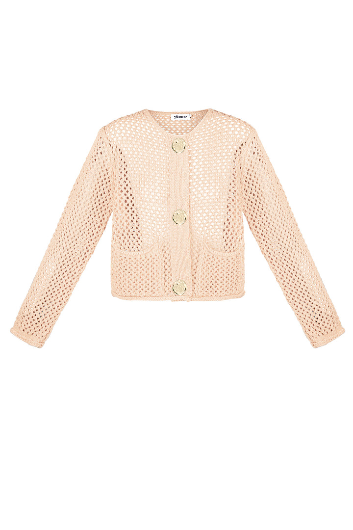 Gebreide Polyester Vrouwen Cardigan Open Voorkant Haakpatroon