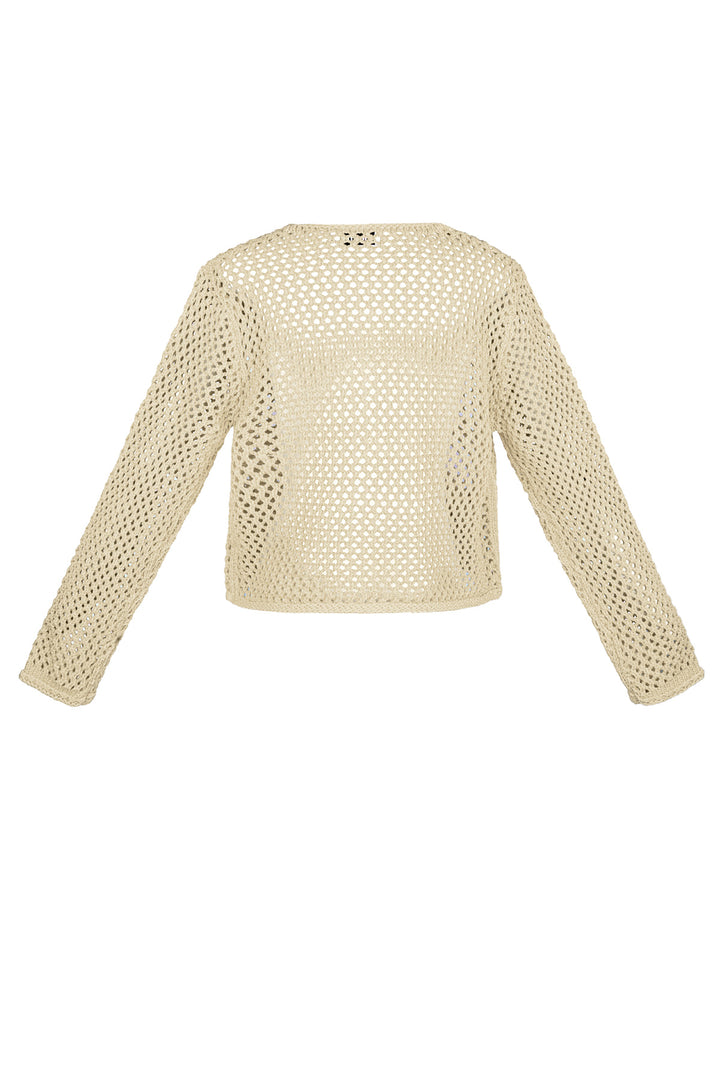 Gebreide Polyester Vrouwen Cardigan Open Voorkant Haakpatroon