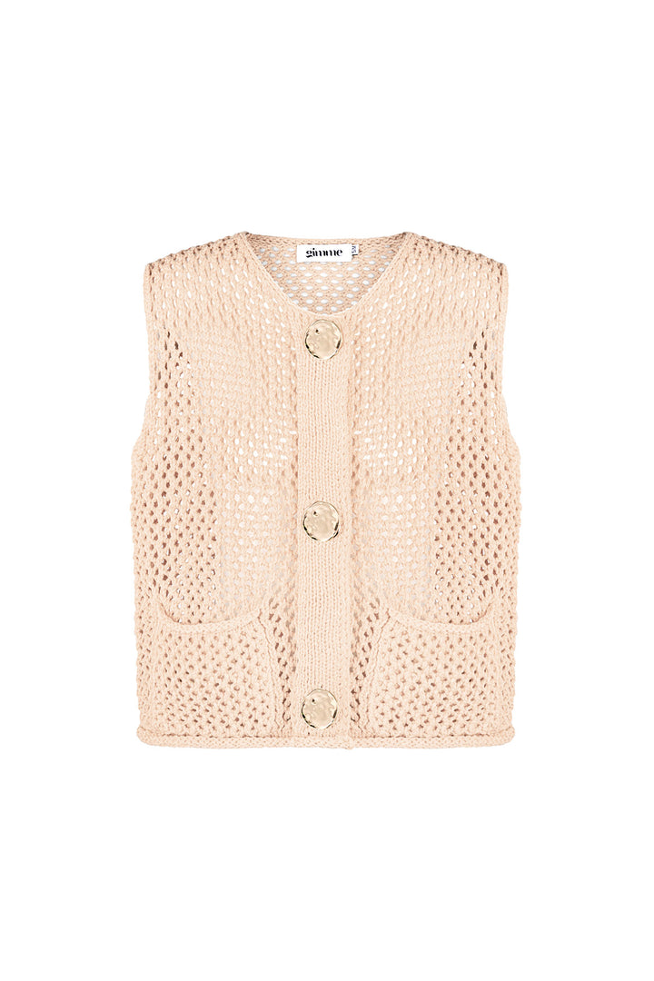 Gebreide Polyester Vrouwen Trui Met Openwerk Ontwerp