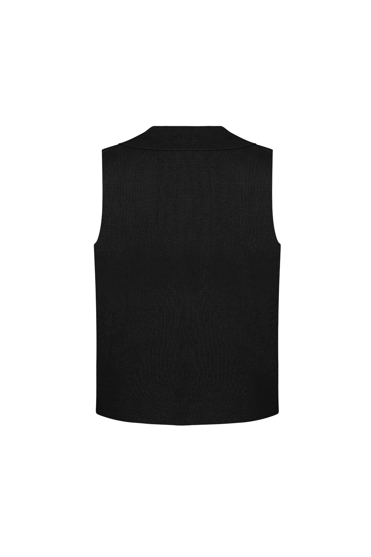 Viscose Dames mouwloze top V-hals knoopvoorkant