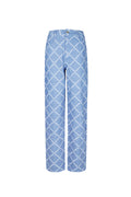 Cotton Woven Vrouwen Rechte Broek Plaid Casual