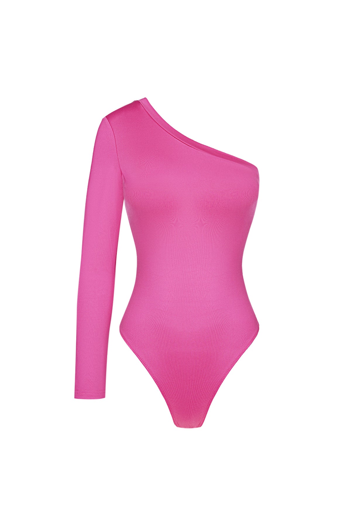 Polyester Vrouwen Een-schouder Bodysuit Asymmetrisch Ontwerp