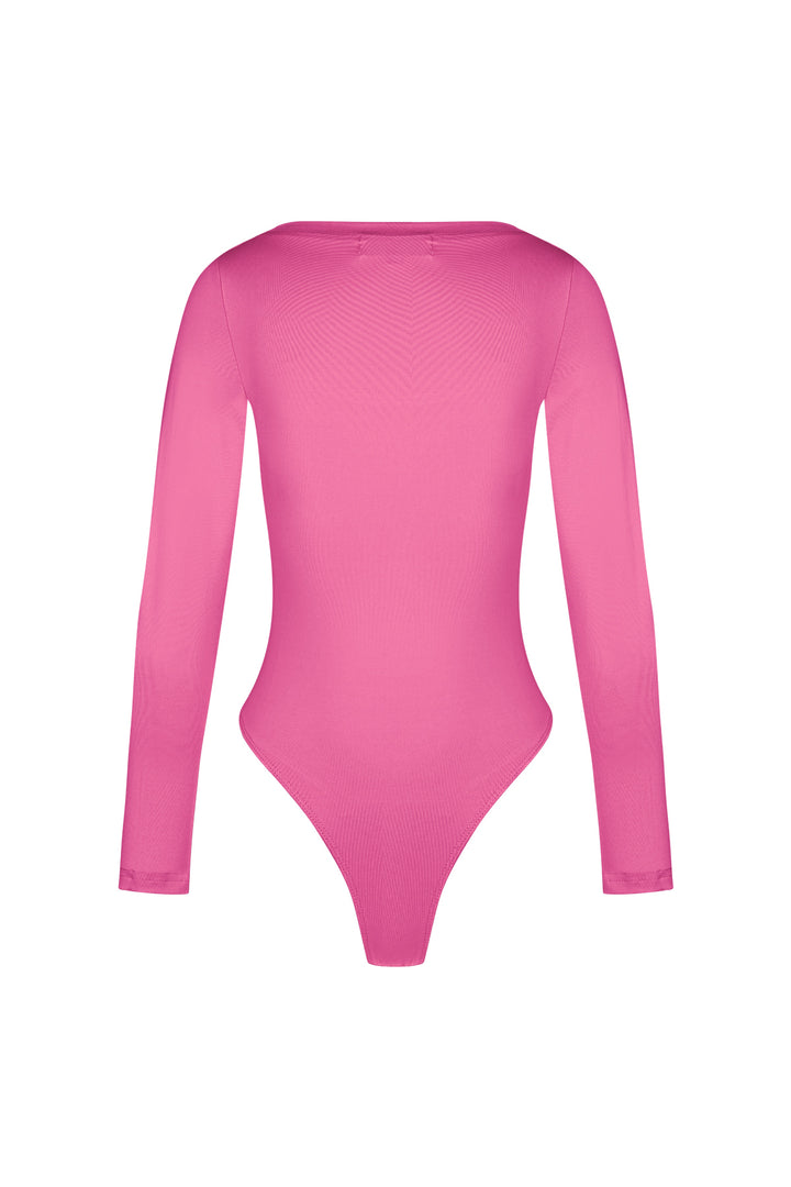 Polyester Vrouwen Lange Mouw Bodysuit Hoge Stretch Passend