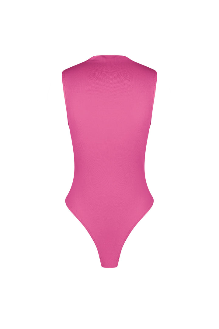 Elastische Tricot Vrouwen Body High Neck Minimalistisch Ontwerp