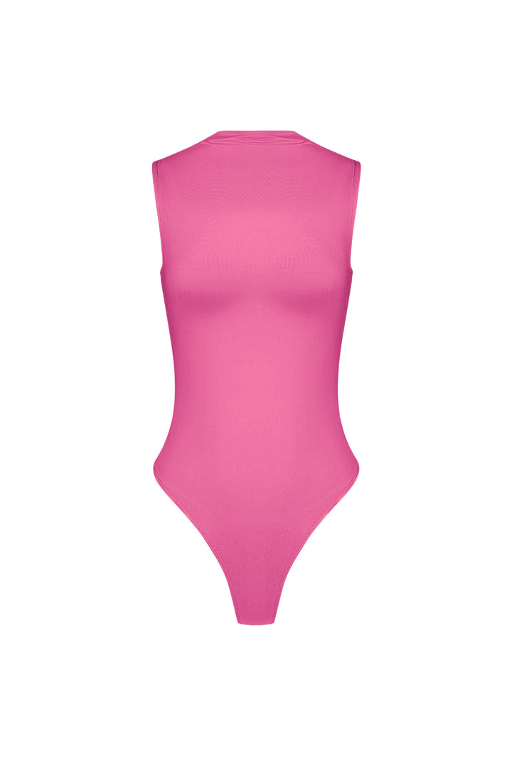 Elastische Tricot Vrouwen Body High Neck Minimalistisch Ontwerp