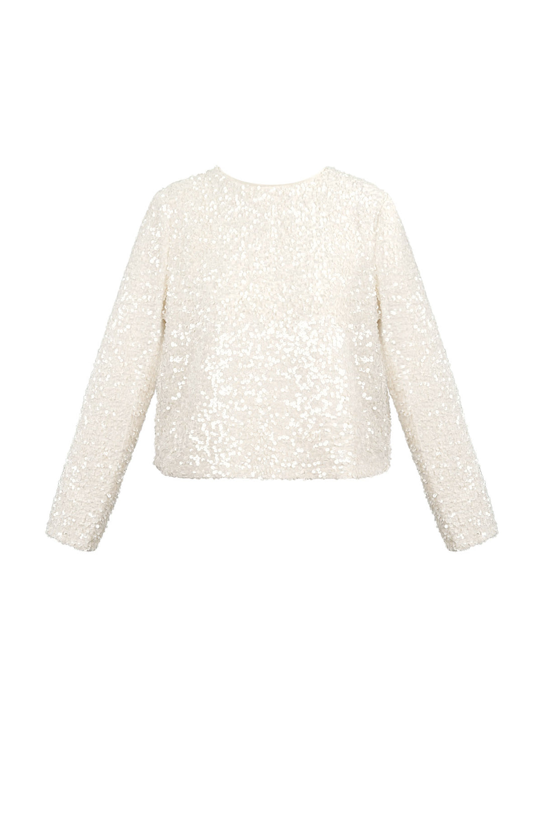 Polyester Lange Mouw Top Geknipt Met Vlinderdetail
