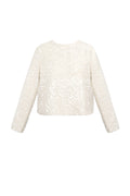 Polyester Lange Mouw Top Geknipt Met Vlinderdetail
