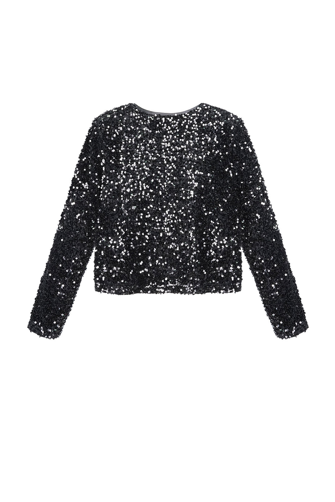 Polyester Lange Mouw Top Geknipt Met Vlinderdetail