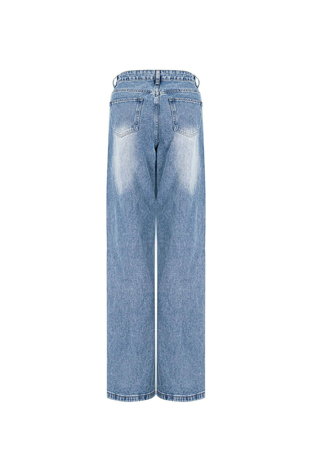 Cotton Woven Vrouwen Straight Leg Jeans Ripped