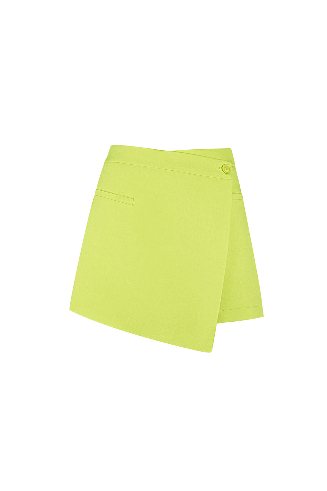 Polyester Vrouwen Minirok Asymmetrische Wrap Ontwerp