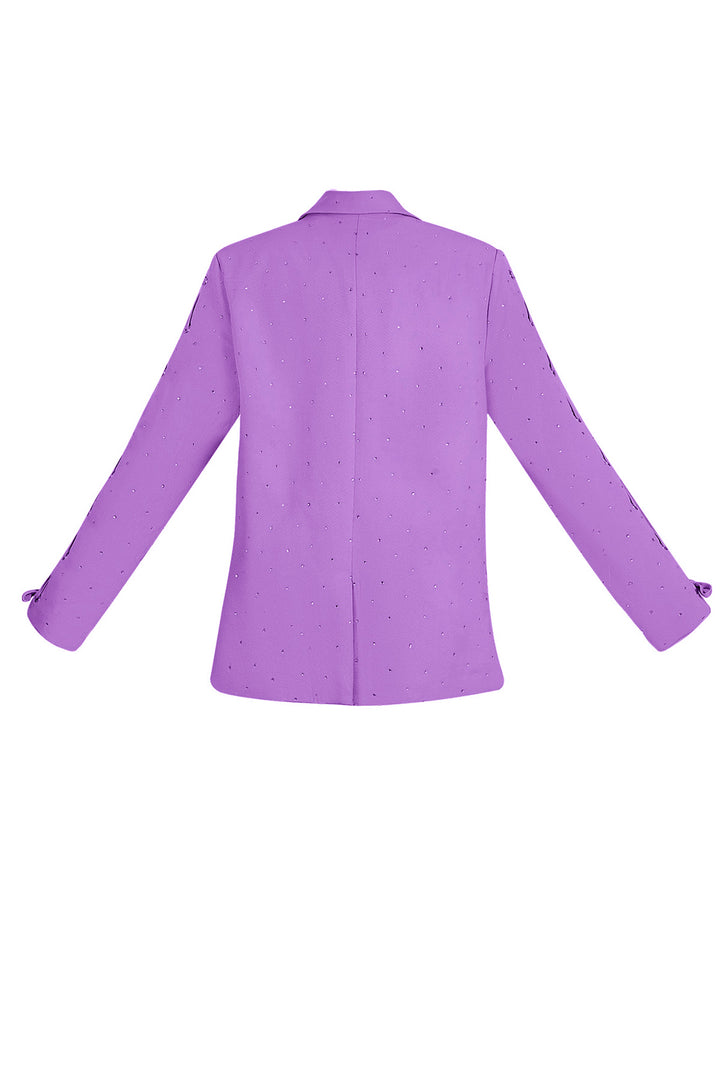 Polyester Vrouwen Jas Set Met Veters Op Mouw