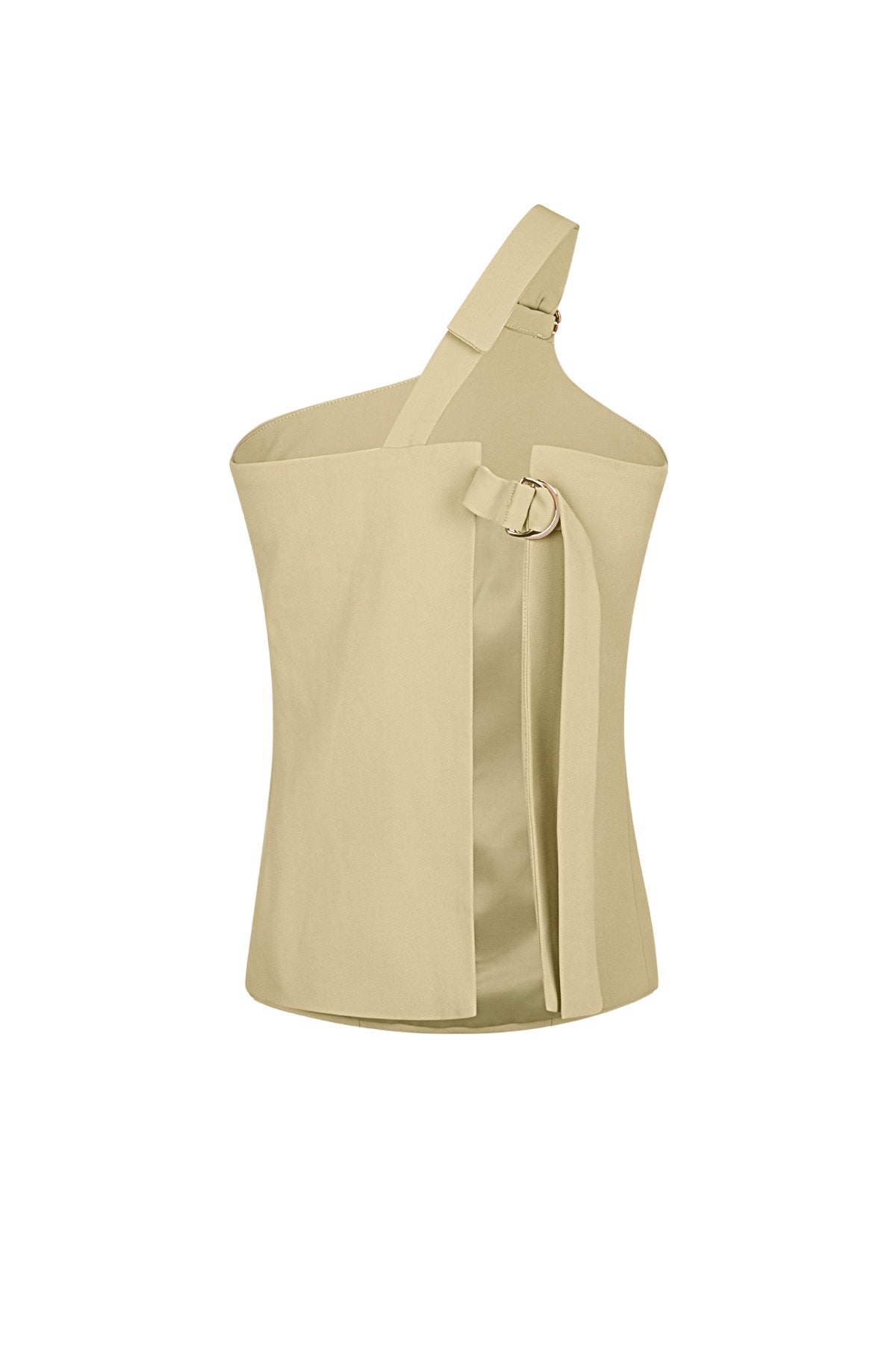 Polyester Vrouwen Mouwloze Top Eén-Schouder Asymmetrisch Ontwerp