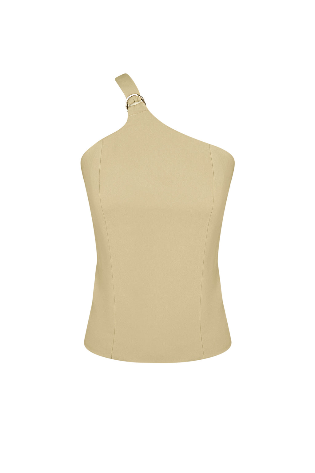 Polyester Vrouwen Mouwloze Top Eén-Schouder Asymmetrisch Ontwerp