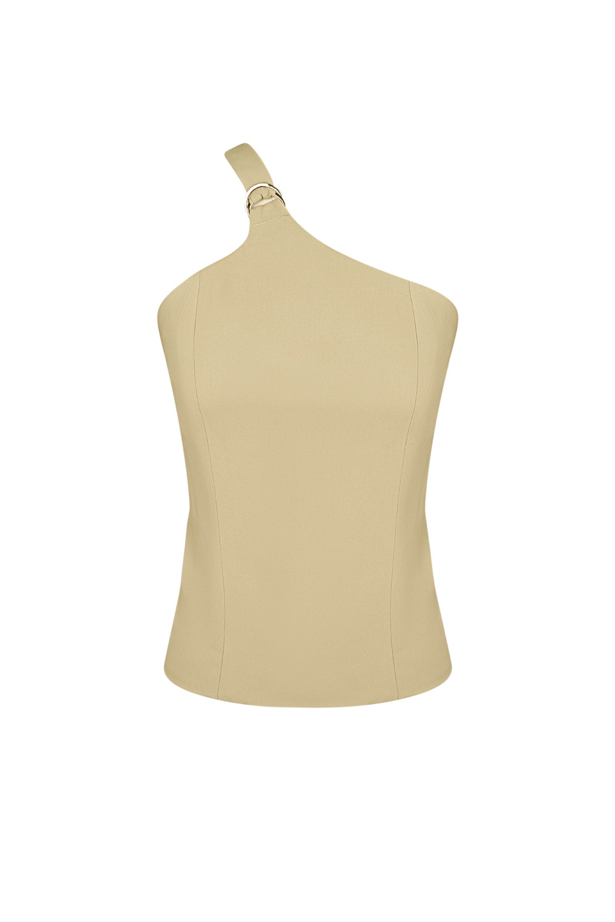 Polyester Vrouwen Mouwloze Top Eén-Schouder Asymmetrisch Ontwerp