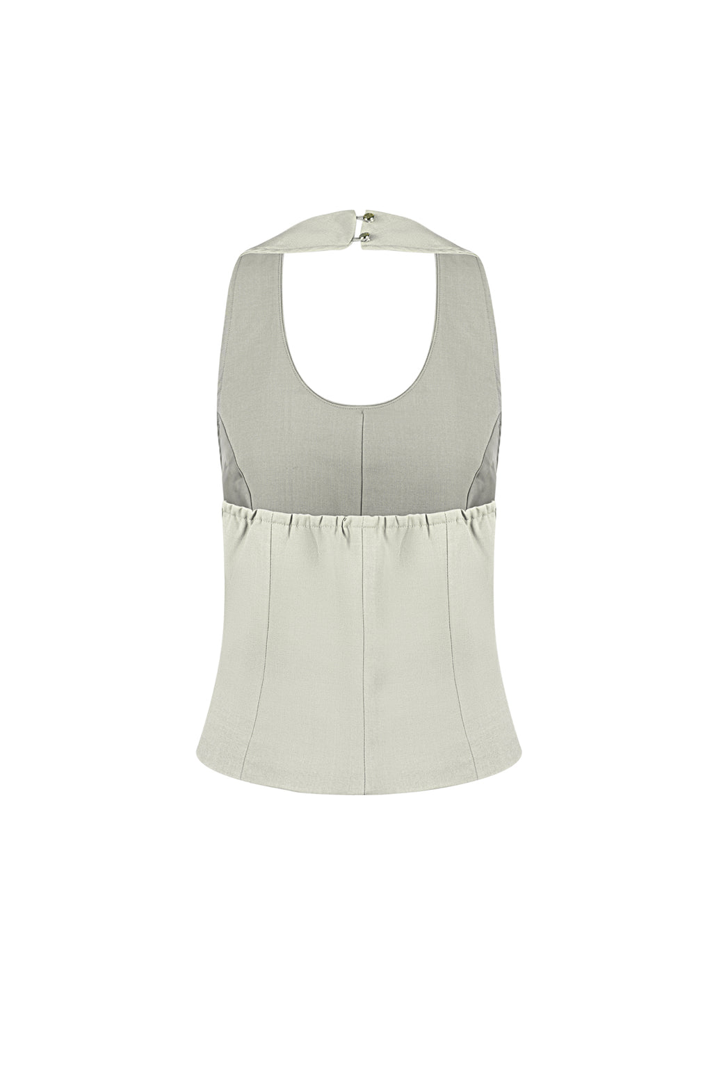 Geweven Polyestervezel Vrouwen Mouwloze Top Casual Boog Detail