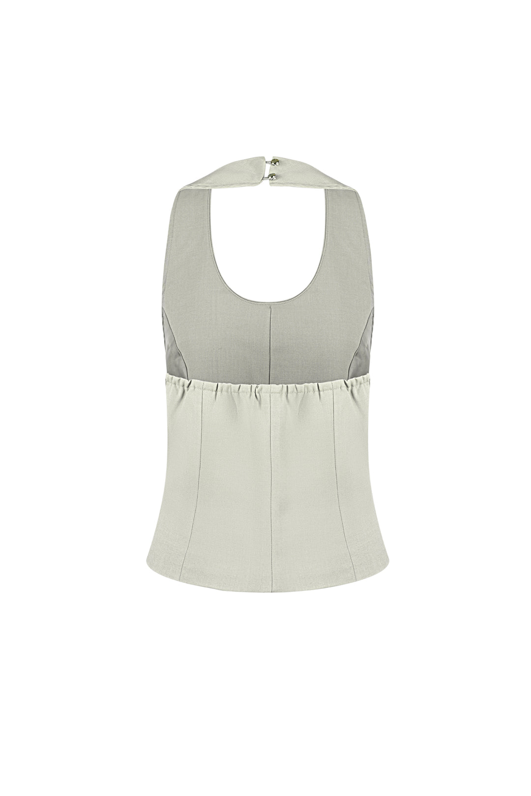 Geweven Polyestervezel Vrouwen Mouwloze Top Casual Boog Detail