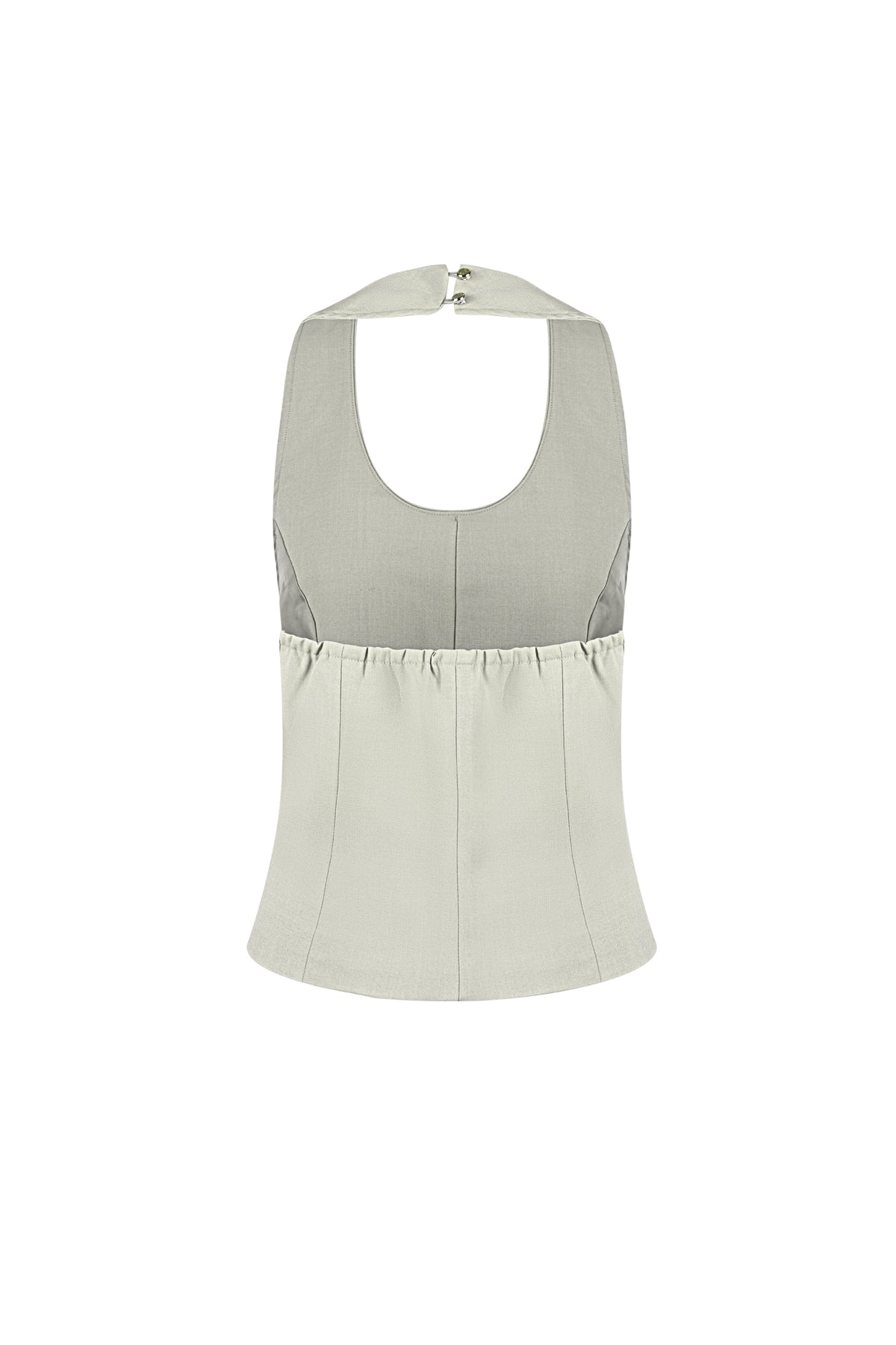 Geweven Polyestervezel Vrouwen Mouwloze Top Casual Boog Detail